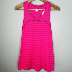 Bolle Tech women’s activewear athletic Razorback tank top size medium pink white